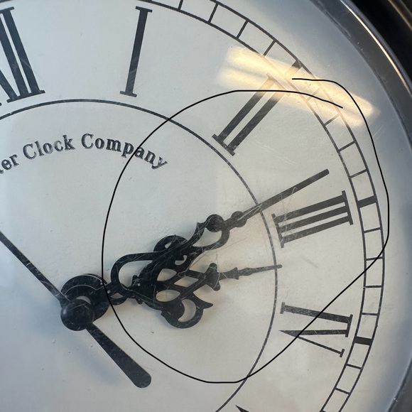 Black and White Rustic Clock with Roman Numerals - Picture 4 of 5